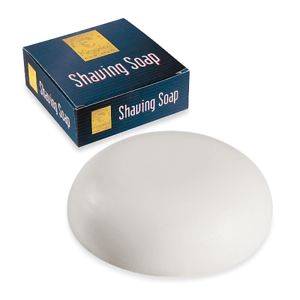 Kingsley Shave Set - Faux Ivory and Silver Handles, Soap and Stand SB-677 - Grannies Garage