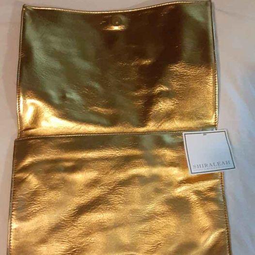 Shiraleah clutch Gold Vesper purse - Grannies Garage