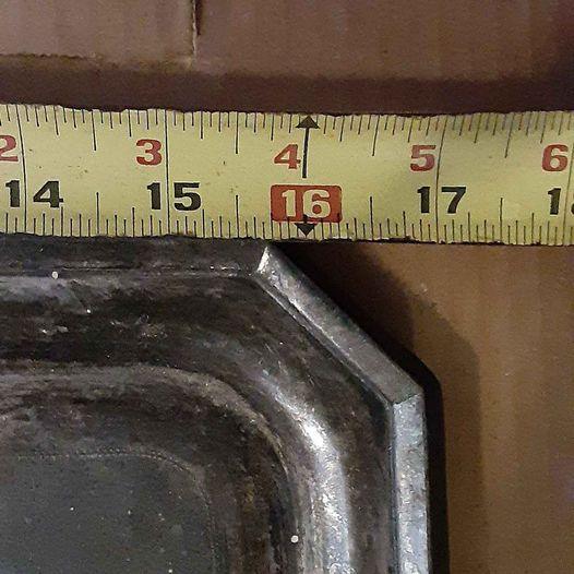 Vintage Silver Tray with markings tiger c1870 - Grannies Garage