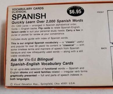 Educational Toys - Spanish Vocabulary Cards - Grannies Garage