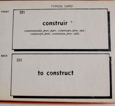 Educational Toys - Spanish Vocabulary Cards - Grannies Garage
