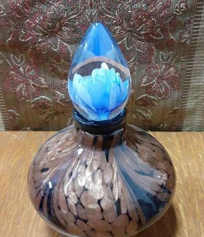 Perfume - Dale Tiffany Blue Perfume Bottle and Stopper - Grannies Garage