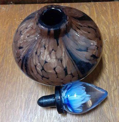 Perfume - Dale Tiffany Blue Perfume Bottle and Stopper - Grannies Garage