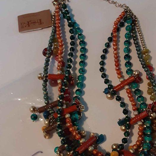 Jewelry -Treska 5 strand beaded necklace #5 New with tags, - Grannies Garage
