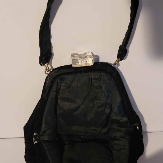 Accessories - Black Velvet Clutch Purse