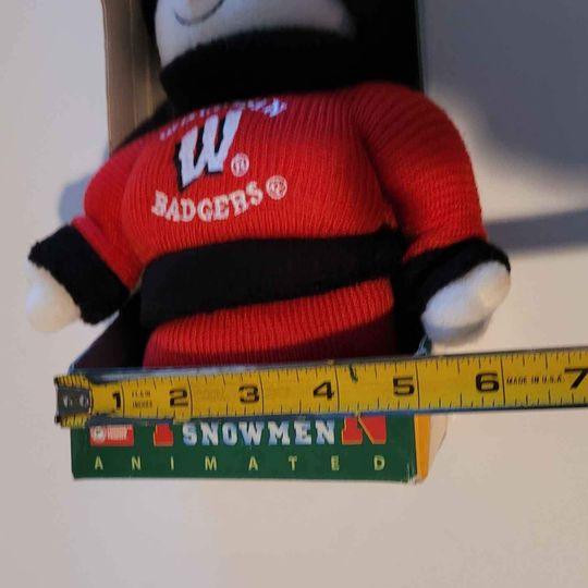 Plush - Wisconsin Badgers Touchdown Snowman NEW! - Grannies Garage