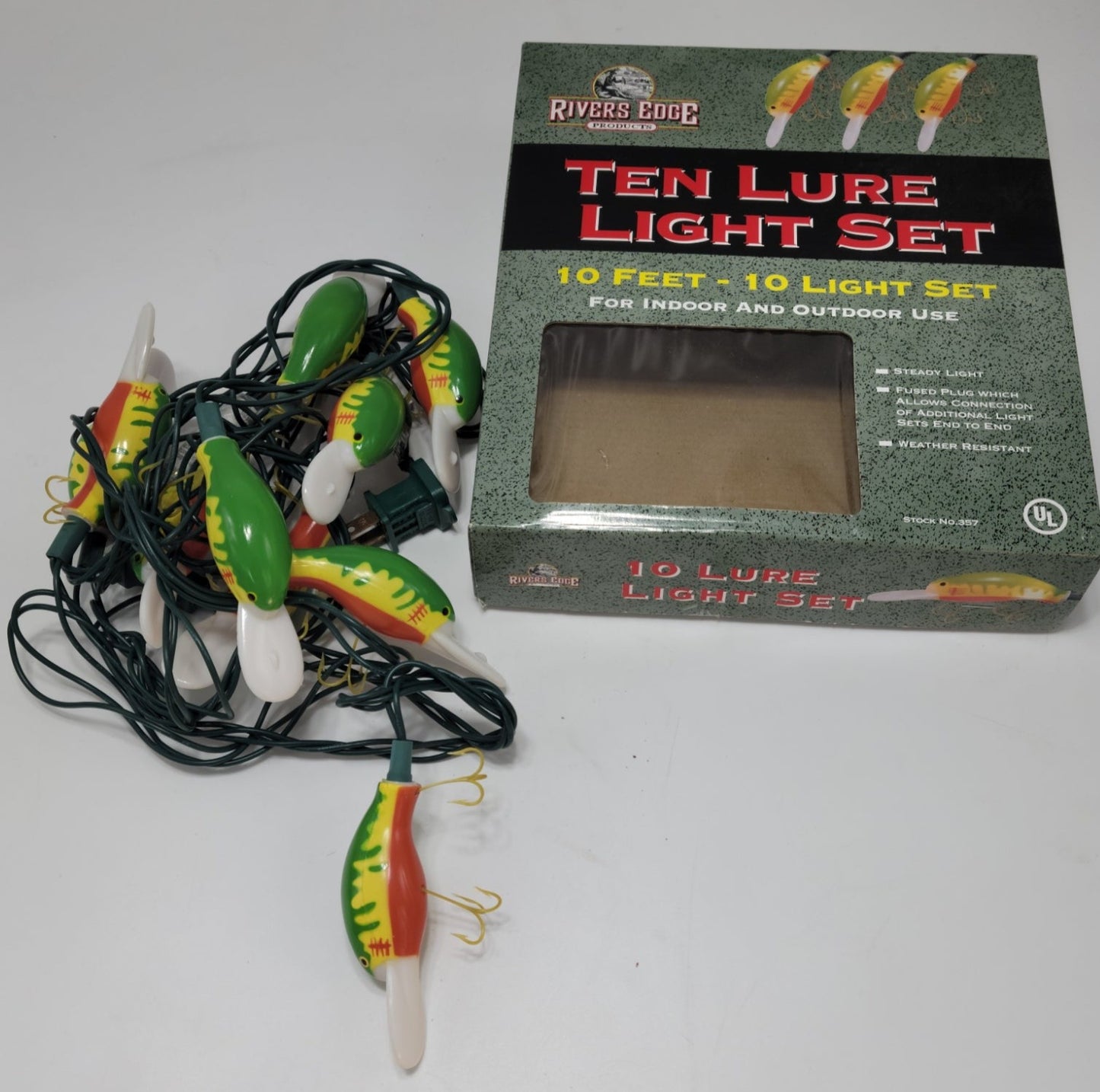 Sport - Fishing 10 Lure Light Set By Rivers Edge-  newer with box