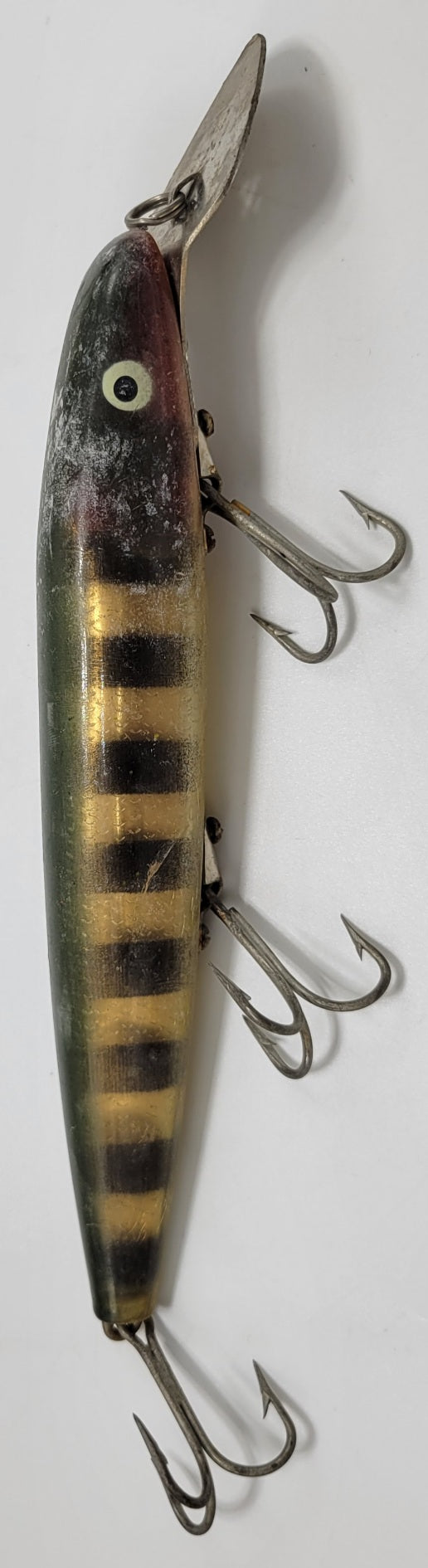 CISCO KID - GREEN, BLACK, GOLD 3 HOOKS AND 10" DIVER FISHING LURE