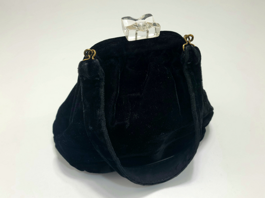 Accessories - Black Velvet Clutch Purse