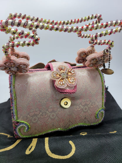 Mary Frances Pink Hand Bag with a Big Flower Retired Design