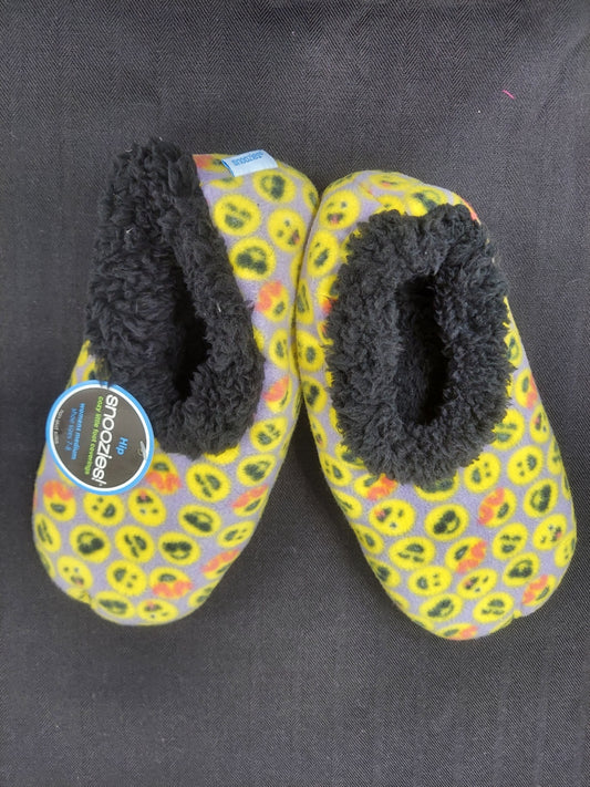 Snoozies Slippers - Emoji Yellow Slippers Medium 7/8
