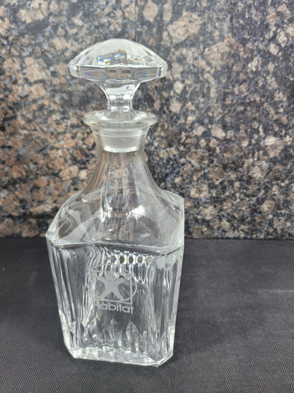 Decanter Habitat for Humanity Logo etched in Crystal Glass