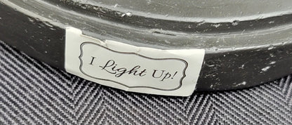 14" Standing Black Bear figurine reading by the lighted lantern. Young's Art  NEW