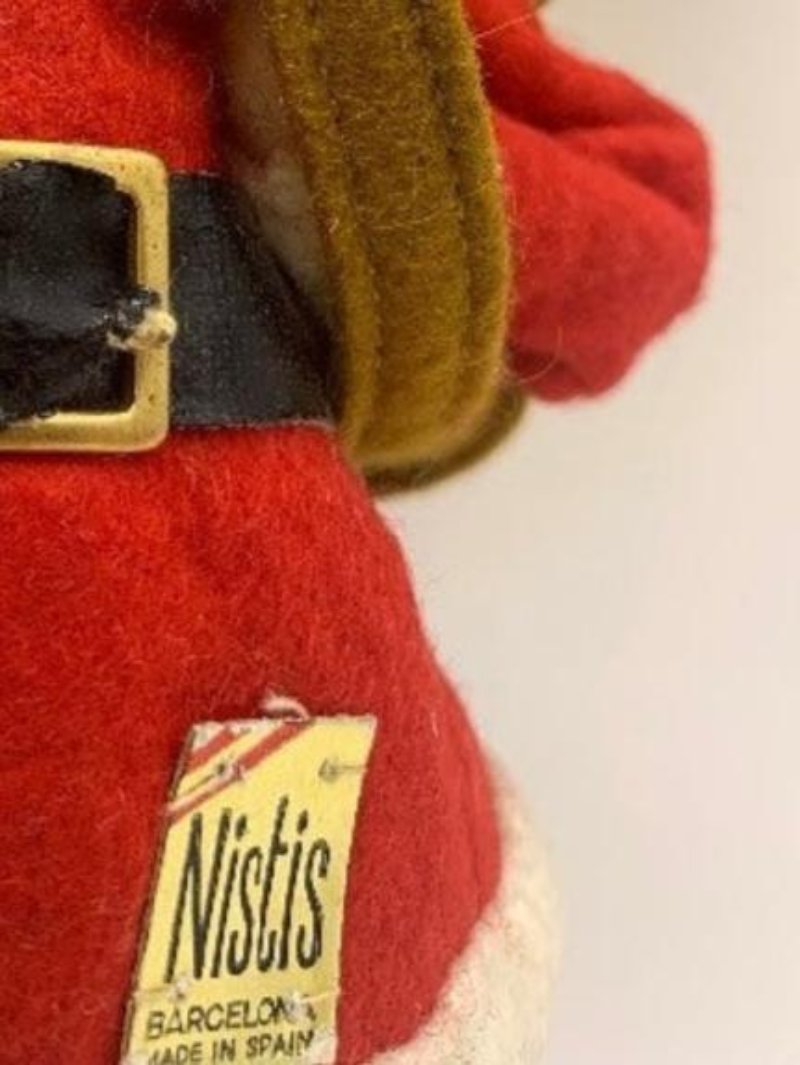 Vintage NISTIS Felt Santa - Made in Barcelona Spain