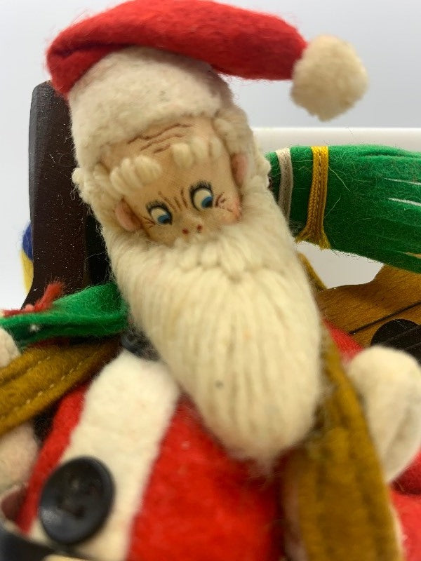 Vintage NISTIS Felt Santa - Made in Barcelona Spain