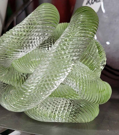 Glass rope art glass almost 4"x 4"