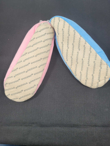 Accessories - Snoozies Slippers - Blue and Pink Stork
