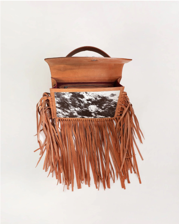 Classic Flap Medium Tassel Bag Cowhide And Calfskin