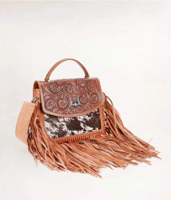 Classic Flap Medium Tassel Bag Cowhide And Calfskin