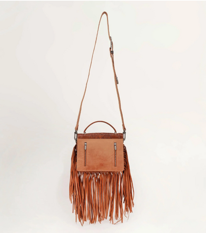 Classic Flap Medium Tassel Bag Floria Hand tooled