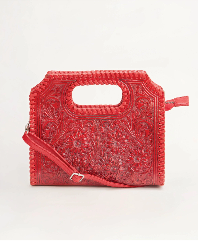 Alma Medium Handbag Red