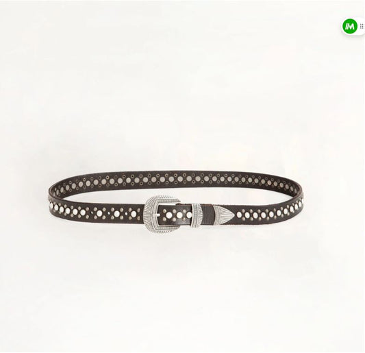 Midnight Ranger Leather Belt In Calfskin