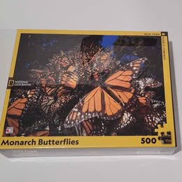 Puzzle - NEW 500 piece National Geographic Monarch Butterfly Puzzle - Grannies Garage