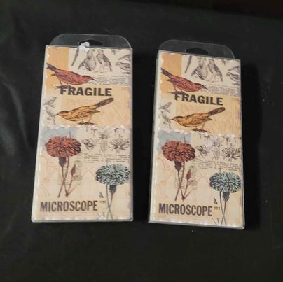 SOLD OUT -Coasters Set of 4 Microscope Fragile