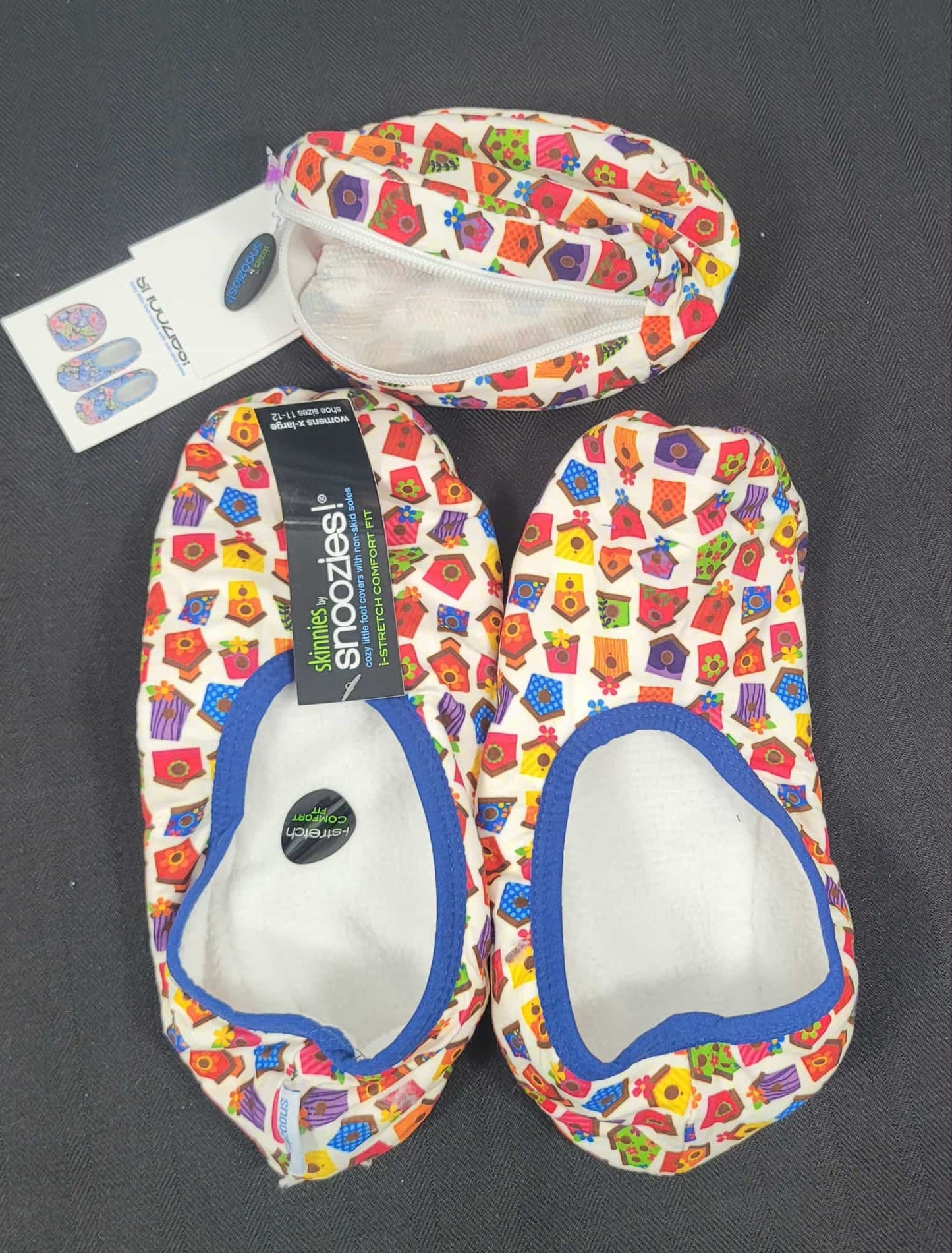 Accessories - Skinnies Snoozies Slippers with Bag - Birdhouses