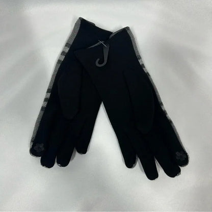 Accessories Black/White Gloves New Touchscreen Plaid Women’s Gloves Black Gray White Pink