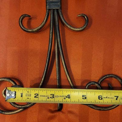 Hardware - Decorative Double Scroll Plate Stand - Black - NEW!