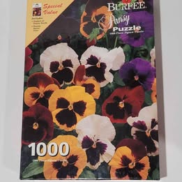 Puzzle - NEW 1000 Piece Burpee Pansy Jigsaw Puzzle