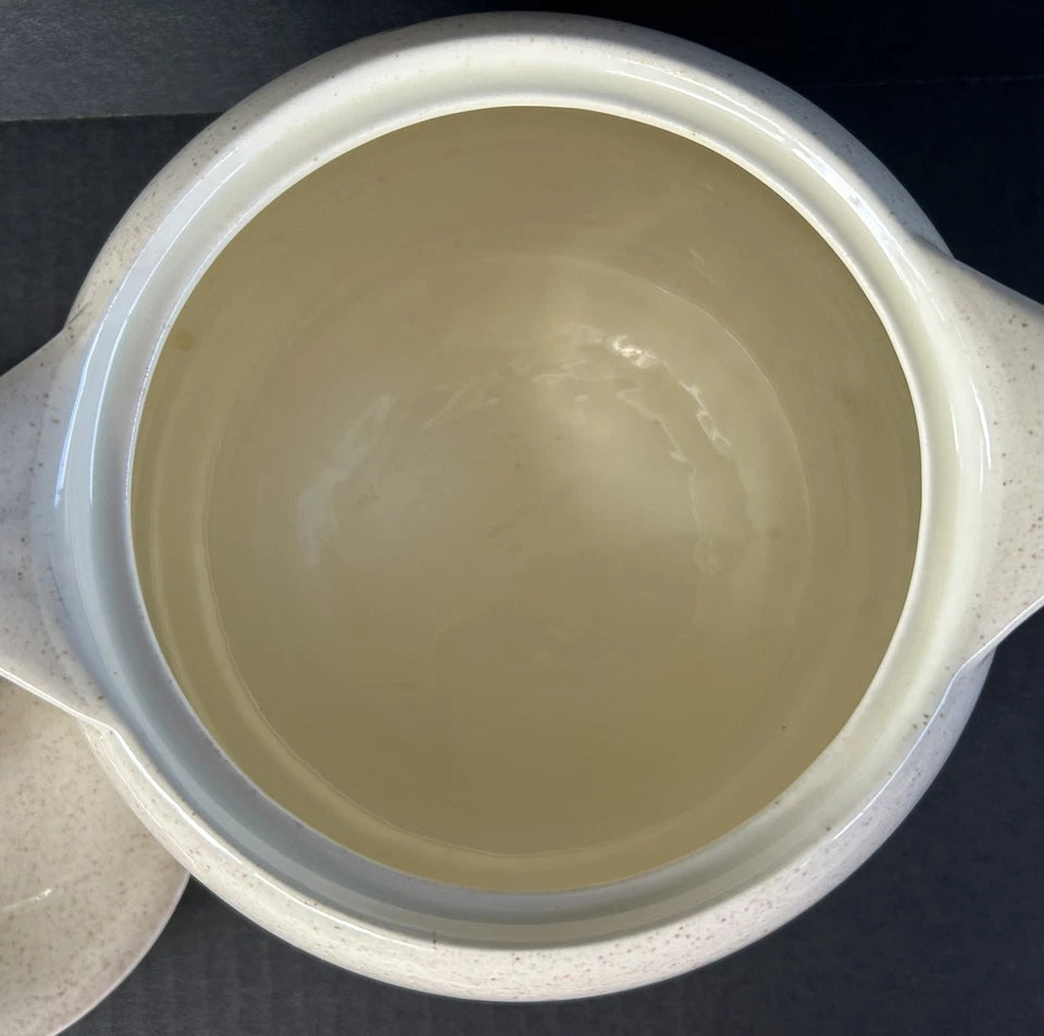 Vintage Red Wing Pottery Bob White Casserole Dish With Lid 2 Quart Mid Century