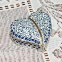 Blue Heart Trinket Jewelry Box- NEW!