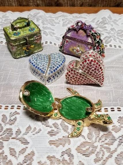 Jewelry Turtle Trinket Dresser Box