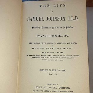 Books - Boswell Life of  Johnson Books 4 Vol Set