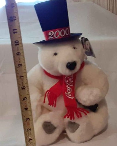 Plush -  Coke 2000 Bear -stuffed animal  NEW!