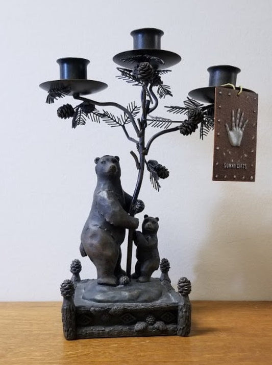 New Bear & Cub Candle Holder