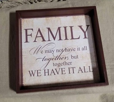 Art - "Family" wood Sign