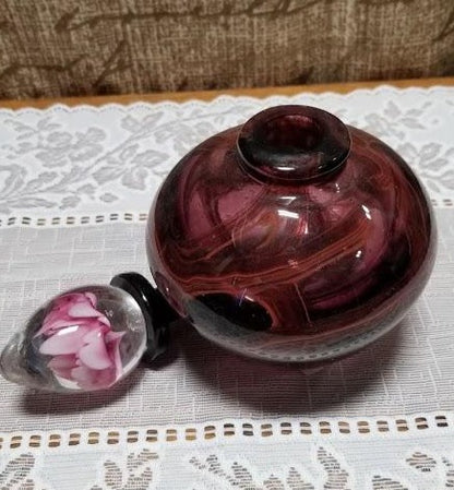 Perfume - Dale Tiffany Purple Perfume Bottle and Stopper