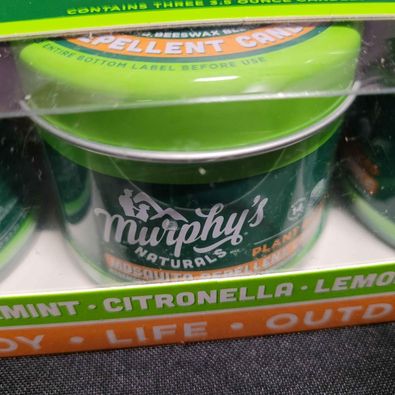 NEW - Murphy's Natural Mosquito Repellent set of 3 Candles