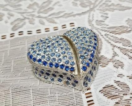 Blue Heart Trinket Jewelry Box- NEW!