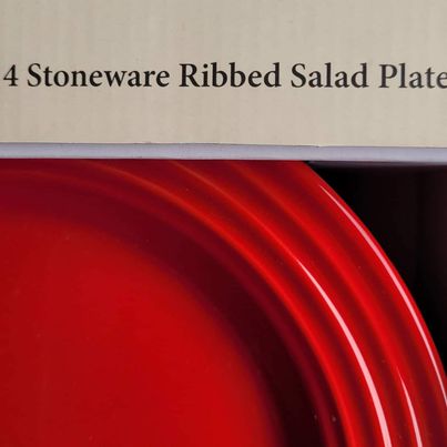 Kitchen - BIA Cordon Bleu - 4 Red 8.75" Salad plates