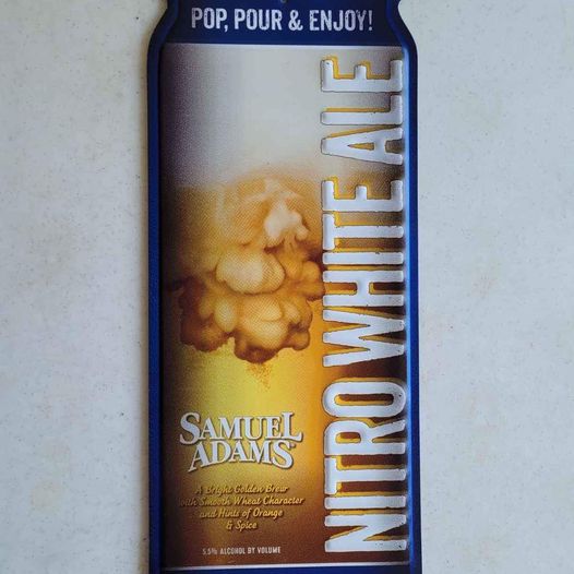 Sign - Sam Adams Nitro White Ale tin sign NEW