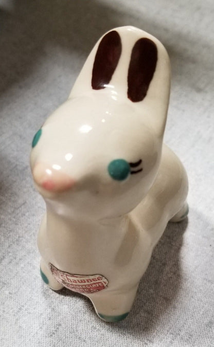 Vintage - RARE Shawnee Pottery Deer Figurine Miniature Figure Perfect w/ Foil Label
