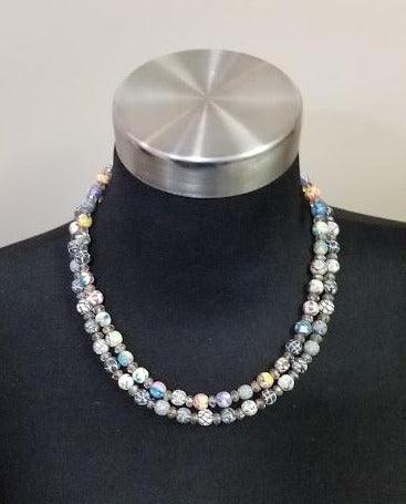 Jewelry - Viva Beads Clay Med Beads Smoked Crystal Beaded Necklace (2 Choices of colors)